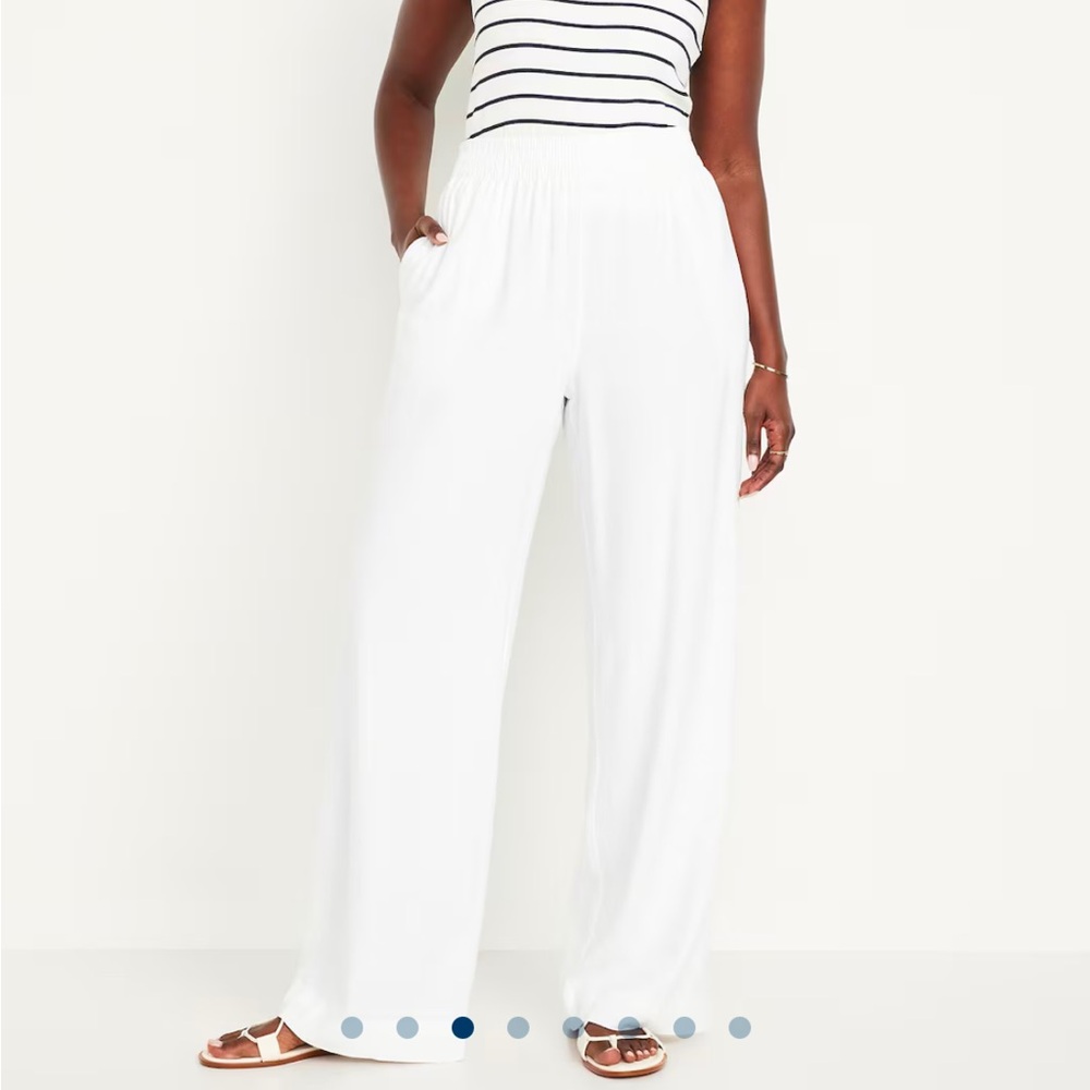 Women's White Wide-Leg Pants